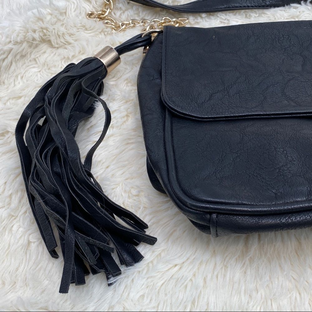 Orange Caramel Black Hand Bag Purse Tassel